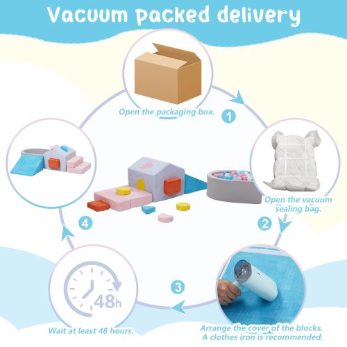 Soft Play Blocks Safe Foam Building Blocks for Toddlers' Early Development