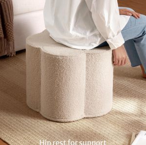 Custom Kids Pouf Children Ottoman for Playtime with Soft Foam Filling