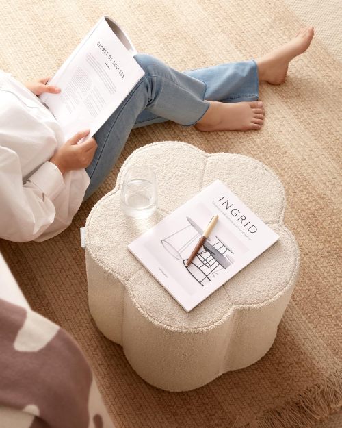 Custom Kids Pouf Children Ottoman for Playtime with Soft Foam Filling
