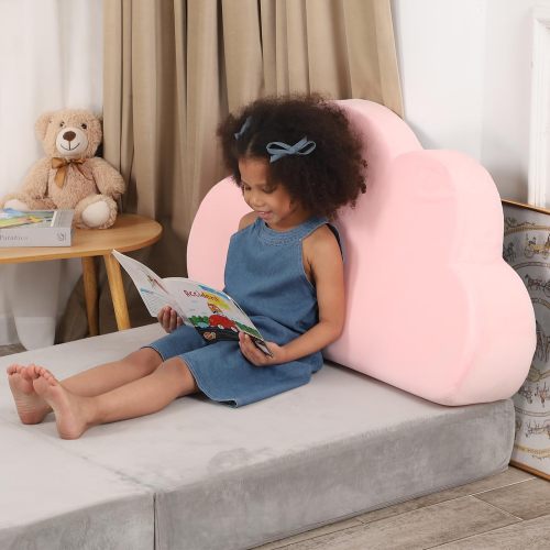 Custom Kids Sofa with Cloud Back Pillow for Reading and Playtime