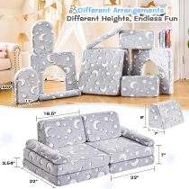 Factory Custom Modular Kids Sofa with Glow-in-the-Dark Stars for Playroom