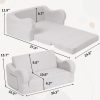 Factory Custom Extra Wide 2-in-1 Toddler Sofa – Convertible Sherpa Couch to Lounger