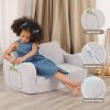 Factory Custom Extra Wide 2-in-1 Toddler Sofa – Convertible Sherpa Couch to Lounger