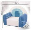 Customizable Toddler Sofa in Blue Rainbow Theme for Babyroom and Playroom