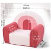Customizable Toddler Sofa in Pink Rainbow Theme for Babyroom and Playroom