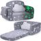 Customizable 2 in 1 Kids Couch in Medium Grey Star with Blanket and Cloud Pillow