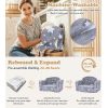 Customizable 2 in 1 Kids Couch in Medium Grey Star with Blanket and Cloud Pillow