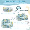 Customizable 2 in 1 Plush Toddler Couch with Glowing Dinosaur and Blanket for Playroom