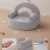 Convertible Toddler Sofa in Light Gray with Soft Cushion for Reading Napping and Playtime