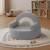 Convertible Toddler Sofa in Light Gray with Soft Cushion for Reading Napping and Playtime