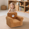 Custom Made Square Toddler Chair with Foam Cushion and Cartoon Bear Design for Reading