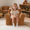 Custom Made Square Toddler Chair with Foam Cushion and Cartoon Bear Design for Reading