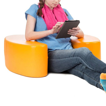 Custom Made Sensory Seat in Orange for Kids with Special Needs Soft Squeezie Therapy Cushion