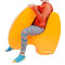 Custom Made Sensory Seat in Orange for Kids with Special Needs Soft Squeezie Therapy Cushion