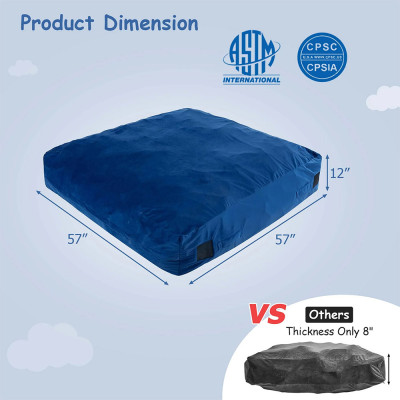 Factory Direct Soft Crash Pad for Kids with Blue Velvet Cover and Foam Blocks