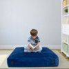 Factory Direct Soft Crash Pad for Kids with Blue Velvet Cover and Foam Blocks