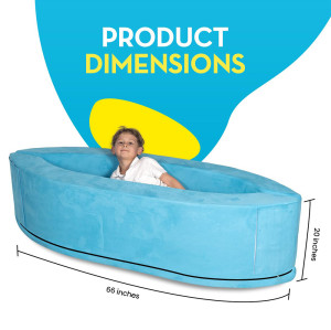 Adjustable Sensory Foam Canoe Chair for Kids with Compression Support for Therapy Use