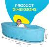 Adjustable Sensory Foam Canoe Chair for Kids with Compression Support for Therapy Use