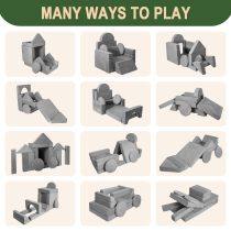 Factory Custom Modular Kids Foam Play Couch Set 15PCS Convertible Floor Sofa for Playroom