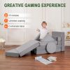 Factory Custom Modular Kids Foam Play Couch Set 15PCS Convertible Floor Sofa for Playroom
