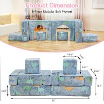 OEM&ODM Modular Kids Play Couch with Glow in the Dark Foam for Imaginative Playroom Setup