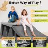 Custom Modular 18PCS Kids Foam Play Couch Set for Playroom and Bedroom Fort Building Fun