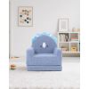 Customizable Sherpa Kids Couch with Triceratops Design for Toddlers Bedroom and Playroom Use