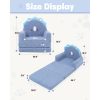 Customizable Sherpa Kids Couch with Triceratops Design for Toddlers Bedroom and Playroom Use