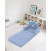 Customizable Sherpa Kids Couch with Triceratops Design for Toddlers Bedroom and Playroom Use