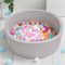 Factory Custom Round Foam Ball Pit in Grey for Toddlers Indoor Play Area