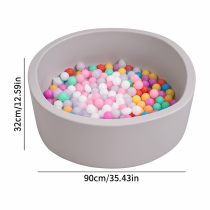 Factory Custom Round Foam Ball Pit in Grey for Toddlers Indoor Play Area