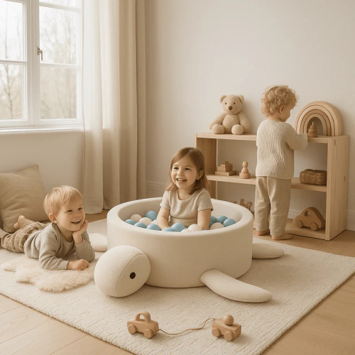 Factory Custom Turtle Shape Foam Ball Pit for Toddlers Indoor Play and Sensory Fun
