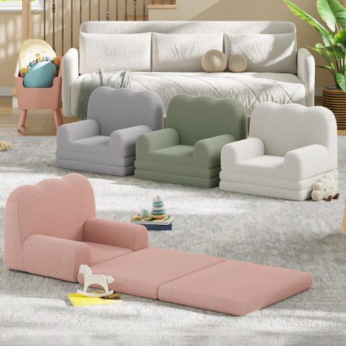 Custom Factory-Made Green Foam Sofa for Kids' Rooms