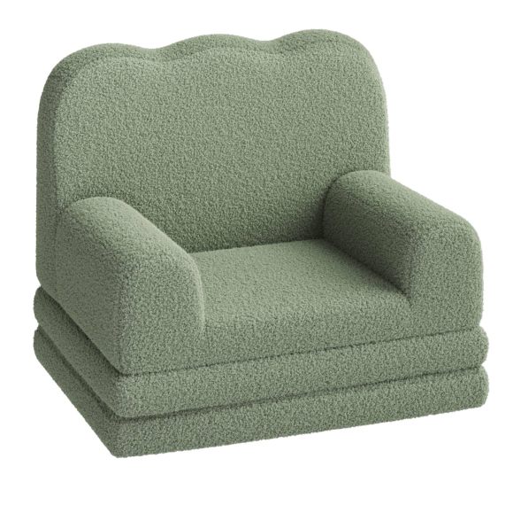 Custom Factory-Made Green Foam Sofa for Kids' Rooms
