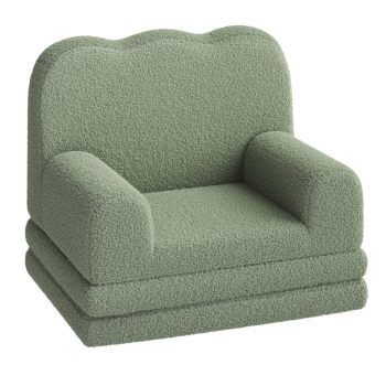 Custom Factory-Made Green Foam Sofa for Kids' Rooms