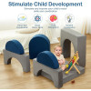 Tailored 7 pcs Modular Kids Play Couch Soft Foam Climbing Blocks for Toddlers