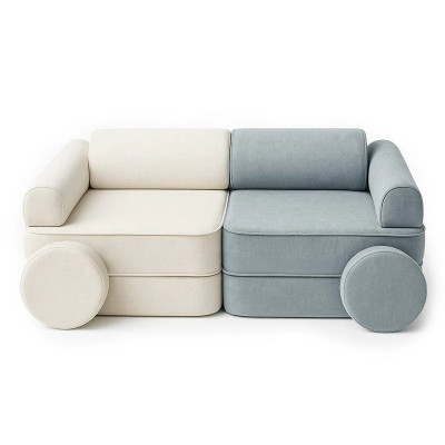 Custom Kids Play Sofa Plus Modular Play Couch Set 6 Pieces for Playroom