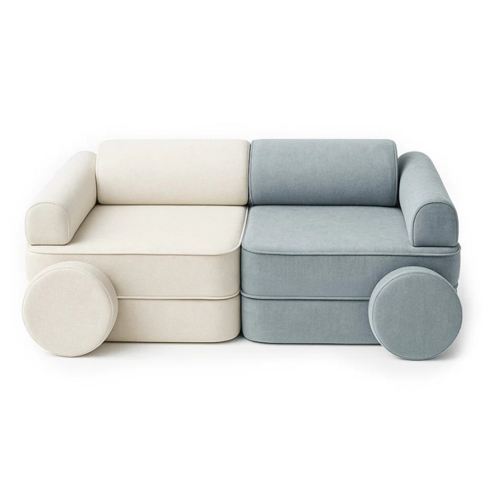 Custom Kids Play Sofa Plus Modular Play Couch Set 6 Pieces for Playroom