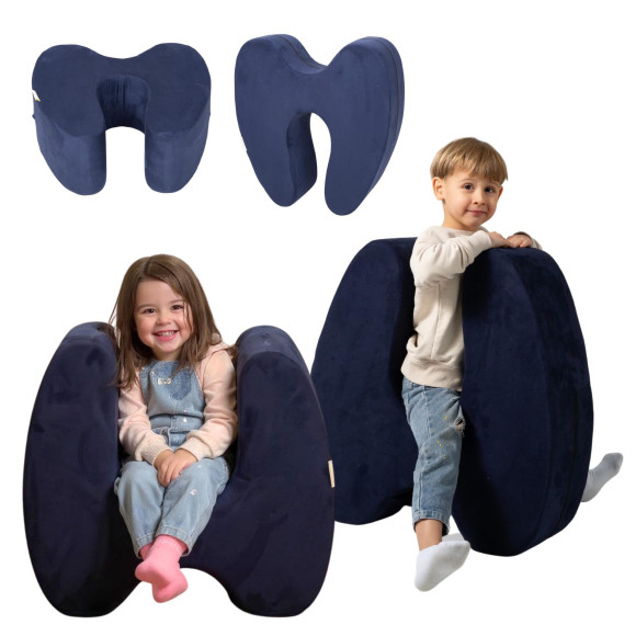 Custom Made Sensory Seat in Orange for Kids with Special Needs Soft Squeezie Therapy Cushion
