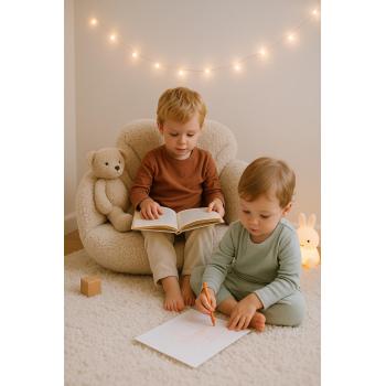 Customized Toddler Floor Cushion Chair Cozy Reading Seat Sherpa Armchair Gift