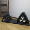 Custom Black Foam Tri-Fold Soft Cushion Single Sofa Bed for Small Spaces