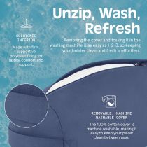 Custom Yoga Bolster Pillow Meditation Cushion with Machine Washable Cotton Cover