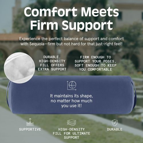 Custom Yoga Bolster Pillow Meditation Cushion with Machine Washable Cotton Cover