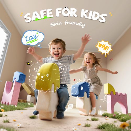 Customized Multicolor Puzzle Foam Blocks Modular Children Loveseat Playset