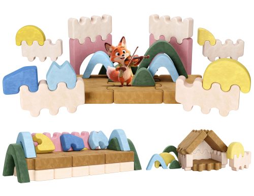 Customized Multicolor Puzzle Foam Blocks Modular Children Loveseat Playset