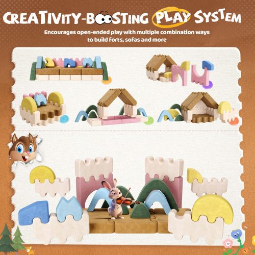 Customized Multicolor Puzzle Foam Blocks Modular Children Loveseat Playset