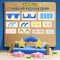 Customized Cute Blue Ocean Theme Multicolor Puzzle Foam Blocks Modular Children Couch