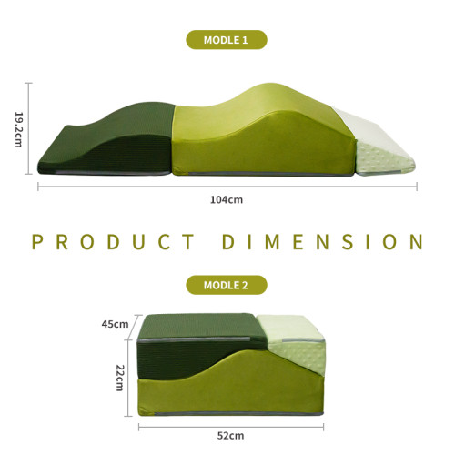 Custom Green Soft Climbing 3 PCS Play Set for Little Ones – Foam Modular Activity Blocks