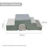 Custom Grey Stair-Shaped Climbing Soft Play for Toddlers – Foam Modular Play Set