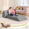 Custom Gary Modular Sofa with Heart-Shaped Cushions for Toddlers Playroom and Bedroom